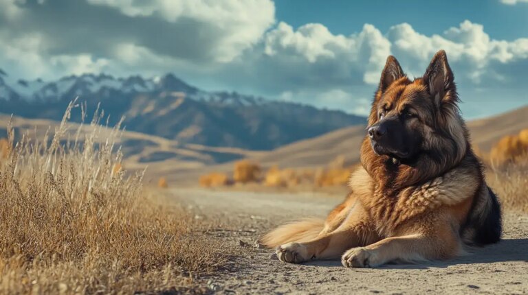 Abandoned Giant Dog Rescued from Desert Heat Finds Loving Home