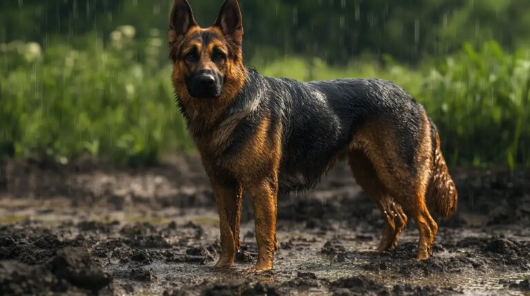 Chained Dog Survives 5 Days in Rain Before Police Save His Life