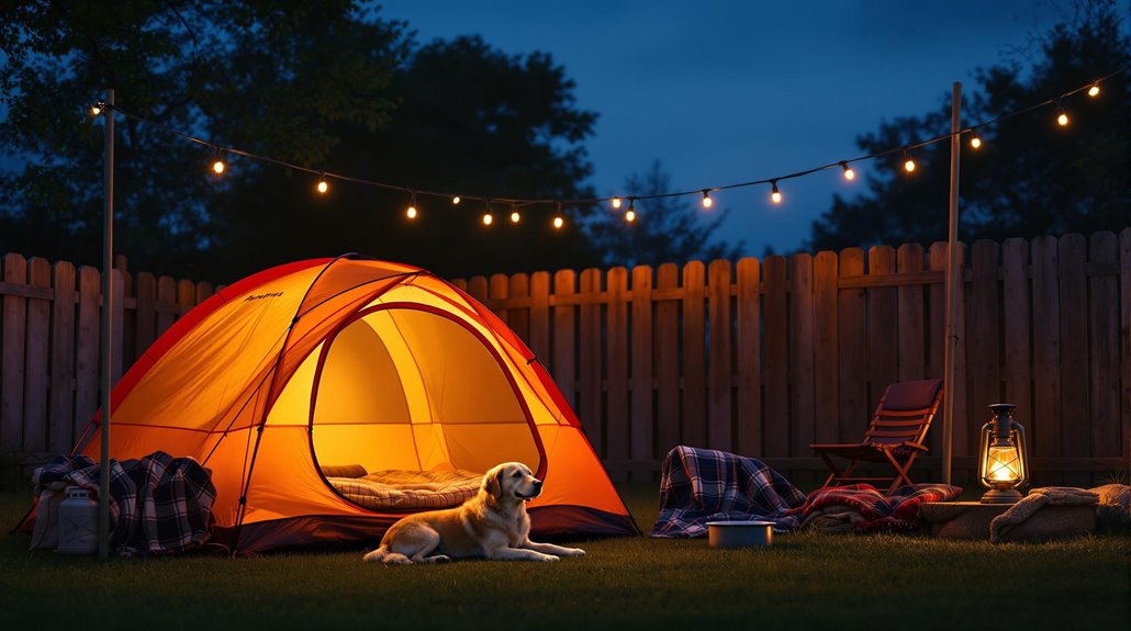 dog friendly backyard camping