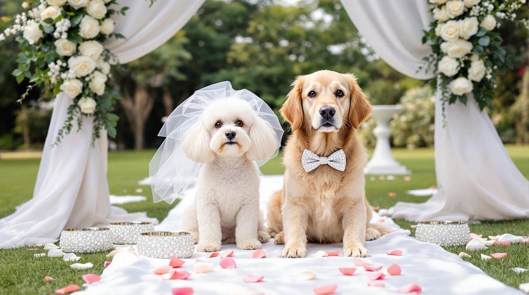 dog friendly wedding arrangements