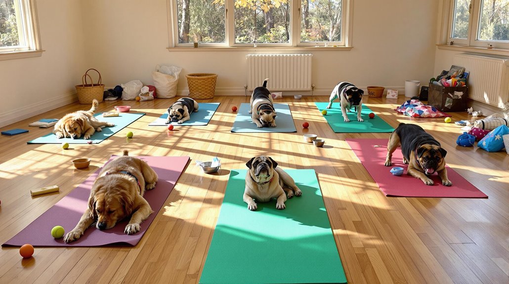 dog friendly yoga session