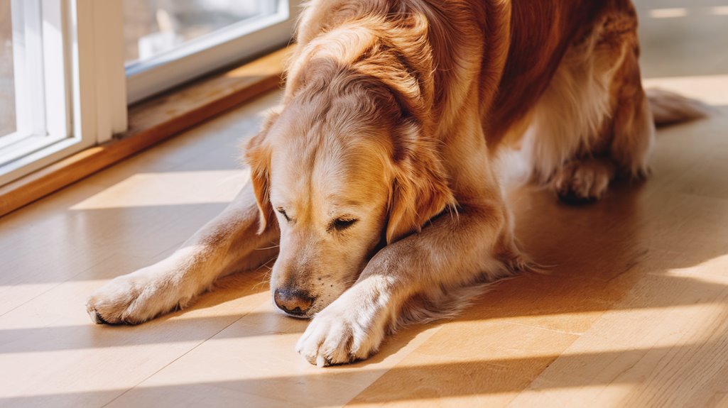 dog morning stretch signals