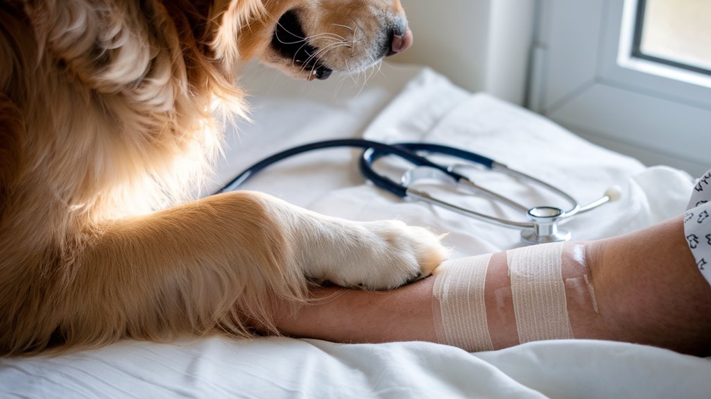 dogs alleviate human pain