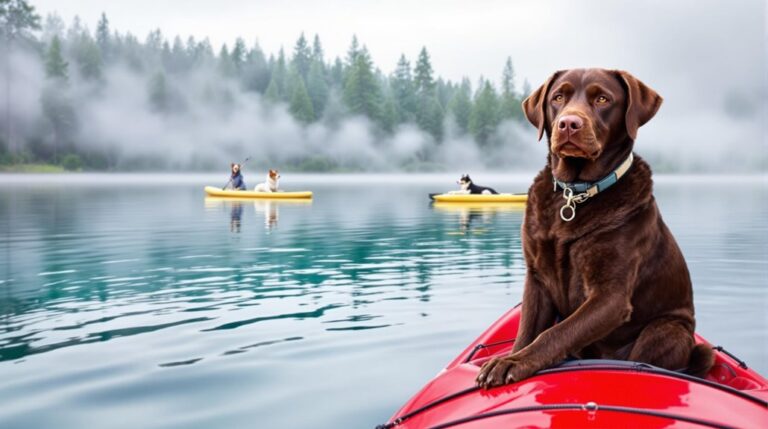 dogs enjoying water activities