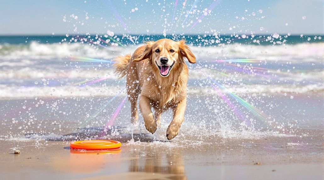 fun beach time with dogs