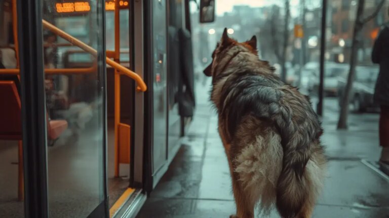 Lonely Bus Stop Dog Finds Love After Years of Begging for Help