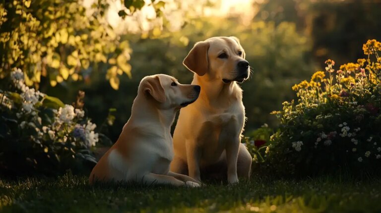 Loyal Lab Sister Guides Sick Brother Through Recovery Journey