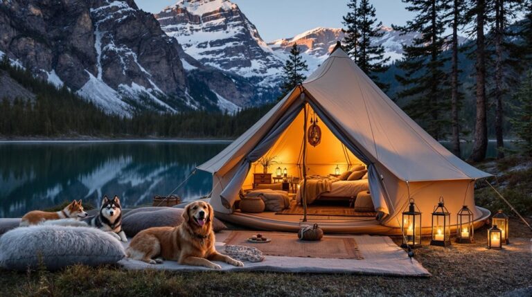 luxury camping with pets