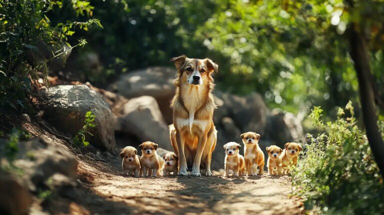 Roadside Mama Dog and Pups Find Safety After Rush Hour Rescue