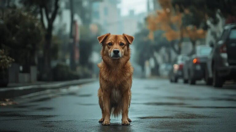 Pregnant Stray Dog Finds Love Just Hours Before Giving Birth