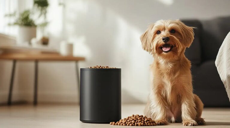 Smart Dog Food Container Keeps Kibble Fresh with 4-Lock Design