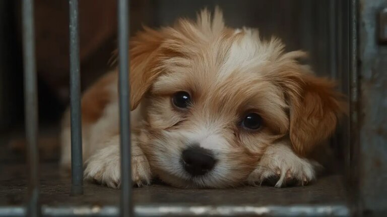 Tied to Wheelchair, Terrified Pup Learns to Trust and Love Again