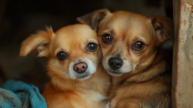 Traumatized Sister Dogs Learn to Trust Together After Shelter Rescue